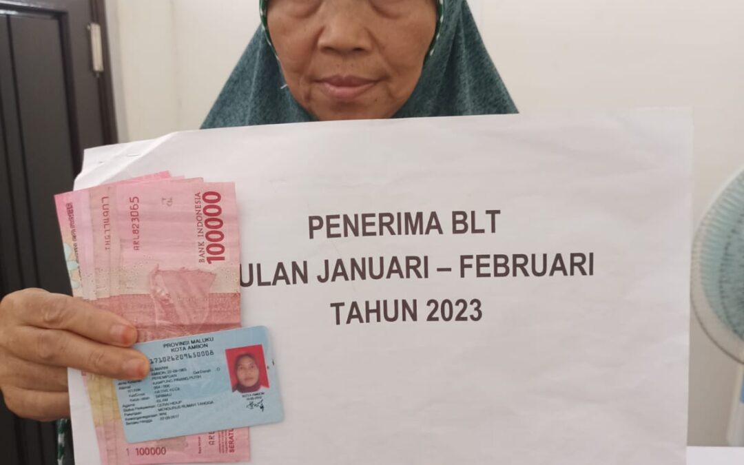 Pemerintah Negeri Menyalurkan BLT DD Kepala 55 KPM Bulan Januri dan Februari 2023.
