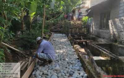 Pemerintah Negeri Hative Kecil Membangun Jalan Setapak Selanjang 60 Meter di RT : 003 RW : 02.