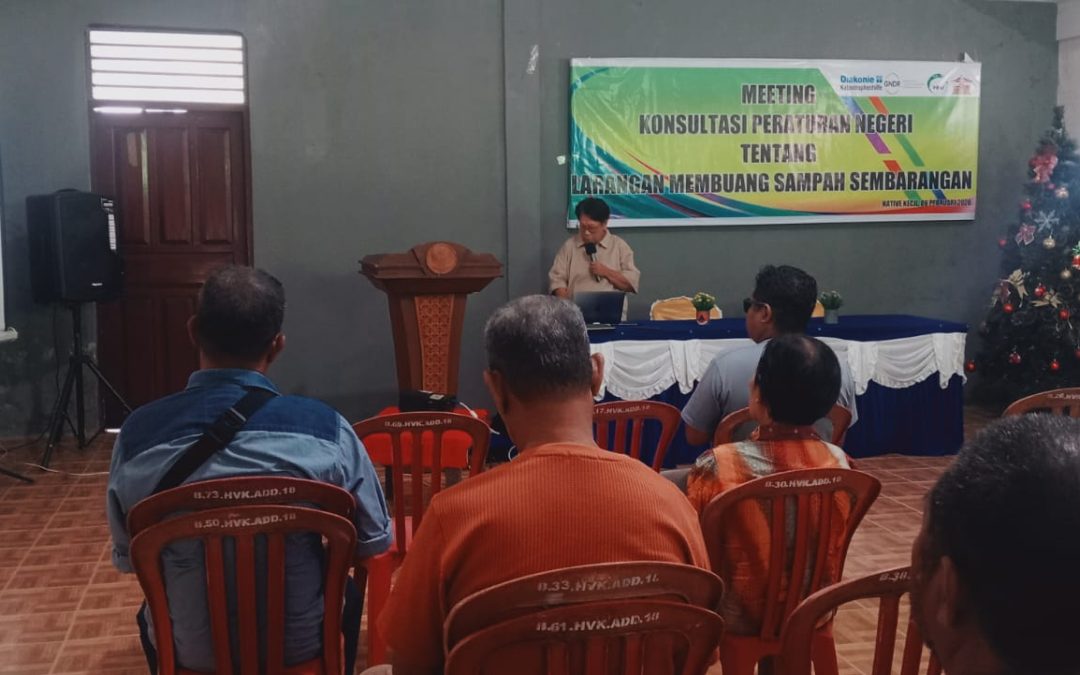 Perkuat Aturan Lingkungan, Pemerintah Negeri Hative Kecil dan Walang Perempuan Kota Ambon Gelar Uji Publik Peraturan Larangan Buang Sampah